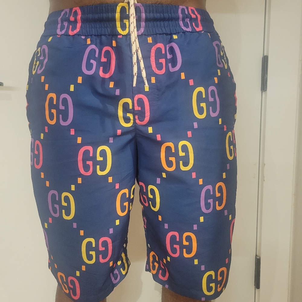 Authentic Gucci men's swim trunks